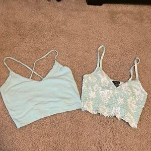 Mint Rue 21 cropped tank tops
